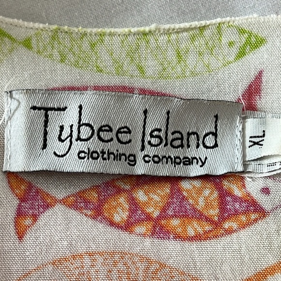 Tybee Island Women’s Tropical Colors Fish Print Norah Swim Cover size XL - Picture 5 of 9